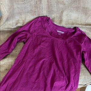 Organic Cotton Outdoors Scoop Neck Long Sleeve Top - Plum Granola Outdoors